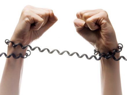 hands tied with phone cord